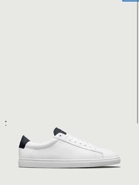 OLIVER CABELL Men’s Low 1 Leather Standard Fit Sneaker Shoes - White, Sz 8/ 41EU